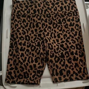 Wild Fable Tan and Black Animal Print Shorts